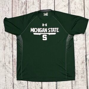 Michigan State University Spartans Under Armour Heat Gear Athletic Shirt